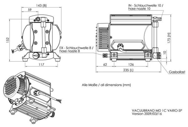 Vacuubrand MD 1C VARIO