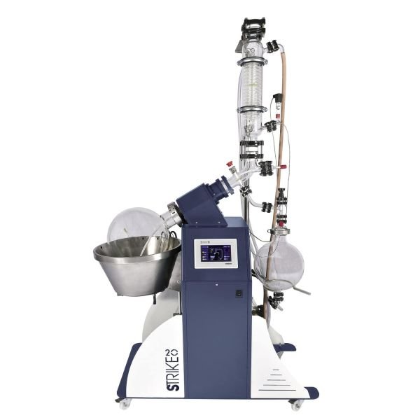Steroglass Strike 20 Endüstriyel Rotary Evaporator Motorize Banyo , 20 LT Buharlaştırma Balonu , 2 x 6 Lt Toplama Balonu